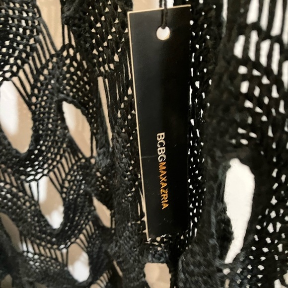 BCBGMaxAzria medium Womens New with tags Black Open-Knit Sweater - Picture 11 of 16